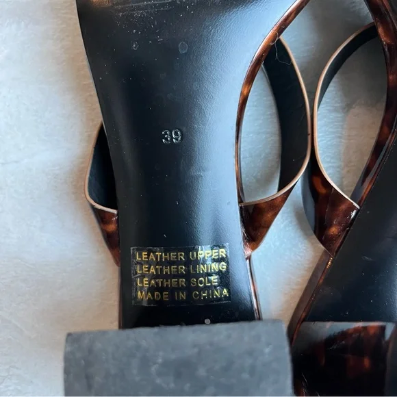 LMS the Brand The Rachel Block heel Tortoise Sandals Size 39 - Picture 11 of 12